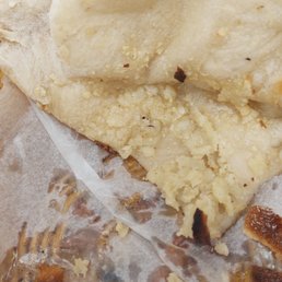 a piece of bread in a basket