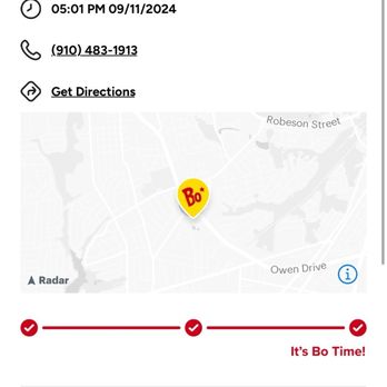 Bojangles - Paid for my order online - Fast Food Near Me - Fayetteville, North Carolina
