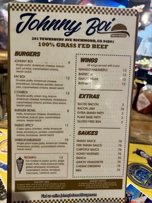Menu photo 3 Johnny Boi Richmond, CA