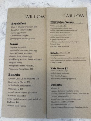 Menu photo 7 The Willow Cafe and market Yakima, WA Menu photo 7 The Willow Cafe and market Yakima, WA