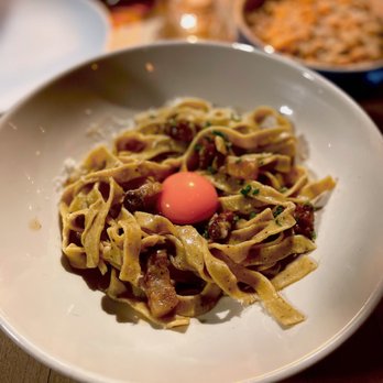 Indaco - Tagliatelle with Pork Tesa and Farm Egg Yolk @cereus_eats - Italian Near Me - Charleston, South Carolina Indaco - Tagliatelle with Pork Tesa and Farm Egg Yolk @cereus_eats - Italian Near Me - Charleston, South Carolina