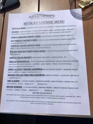 Menu photo 5 Tukukan Restaurant Havasu Lake, CA