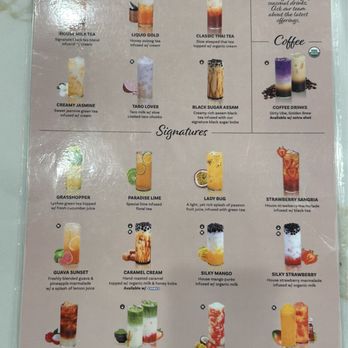 Teaspoon - Front of mani menu December 2023 - Bubble Tea Near Me - Brea, California