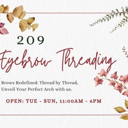 209 eyebrow threading