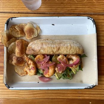 TLC Austin - Shrimp sandwich - American Near Me - Austin, Texas