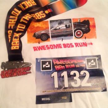 Awesome 80's 5k/10k Run - 2015 shirt, medal, & bib. Back to the future theme. - Races & Competitions Near Me - Pasadena, California Awesome 80's 5k/10k Run - 2015 shirt, medal, & bib. Back to the future theme. - Races & Competitions Near Me - Pasadena, California