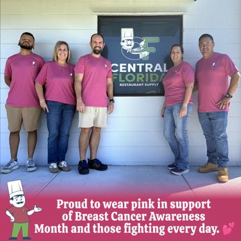 Central Florida Restaurant Supply - All of us at Central Florida Restaurant Supply are proud to wear pink this October in support of breast cancer awareness. Together, we honor - Restaurant Supplies Near Me - Winter Haven, Florida