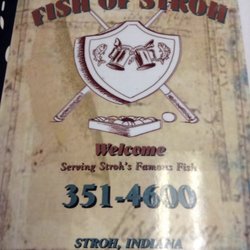 Original Famous Fish of Stroh - The front of the "Fish of Stroh" menu.