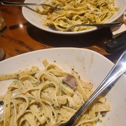 We didn't finish our food because of the lack of flavor.