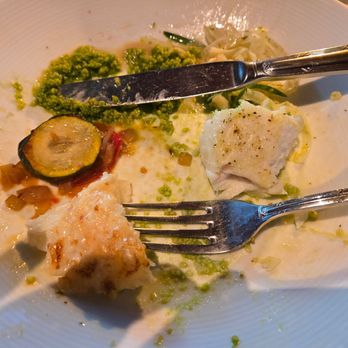 Eiffel Tower - My wife enjoyed the Olive Oil Poached Halibut, Citrus Beurre Blanc, Basil Couscous, Fennel - French Near Me - Las Vegas, Nevada