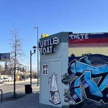 Turtle Boat - graffiti on the side of a building - Seafood Near Me - Denver, Colorado Turtle Boat - graffiti on the side of a building - Seafood Near Me - Denver, Colorado