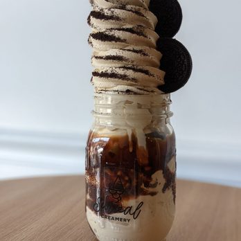 Surreal Creamery - Thai tea ice cream with Oreos and chocolate drizzle - Ice Cream & Frozen Yogurt Near Me - Bryn Mawr, Pennsylvania Surreal Creamery - Thai tea ice cream with Oreos and chocolate drizzle - Ice Cream & Frozen Yogurt Near Me - Bryn Mawr, Pennsylvania