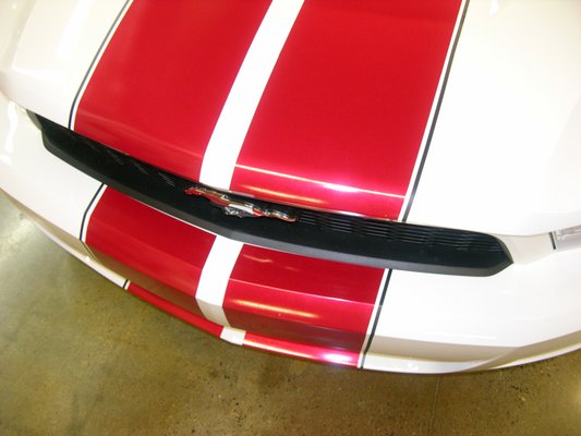 Photo of Miller's Vinyl Graphics - San Jose, CA, US. Rally stripes on a mustang