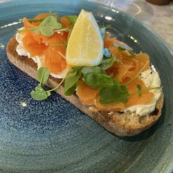 The Hotel - Smoked salmon and cream cheese on toast