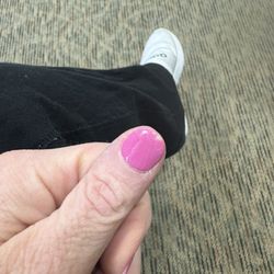My nails 2 hours after I went to July Nails for a dip. Horrible!!