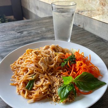 Thai At Main Street - Pad Thai with chicken; tasty dish and generous portion. - Thai Near Me - Durham, North Carolina Thai At Main Street - Pad Thai with chicken; tasty dish and generous portion. - Thai Near Me - Durham, North Carolina