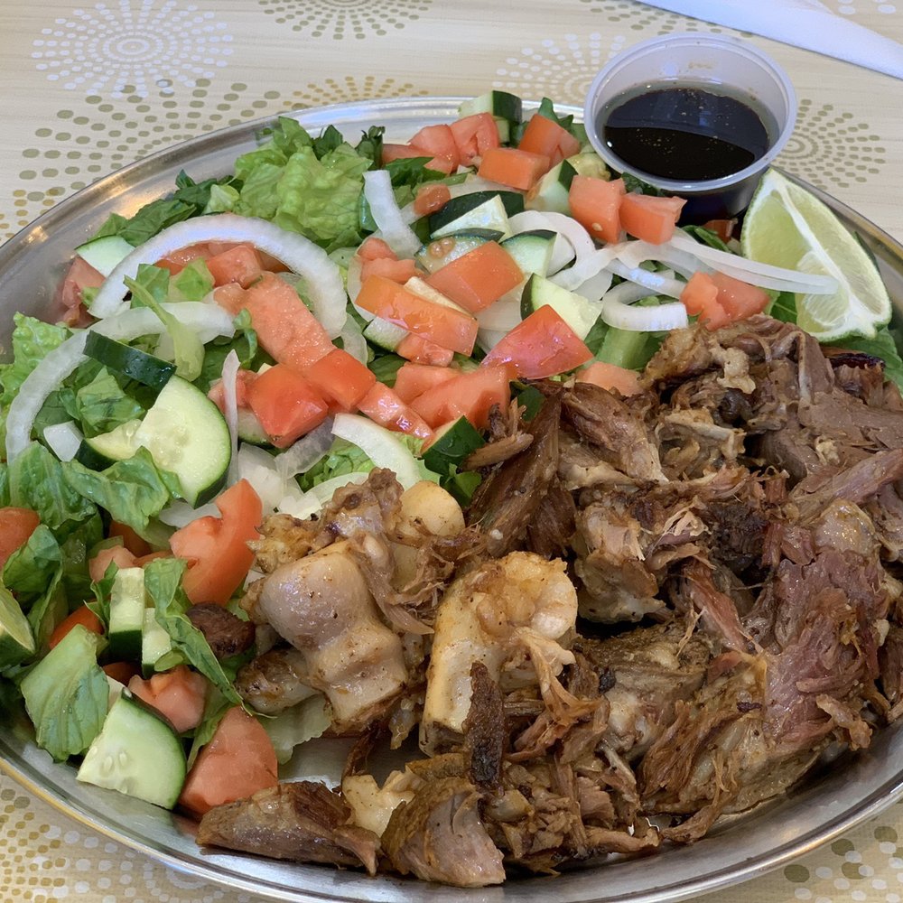 Lamb Meat Mandi with salad instead of rice