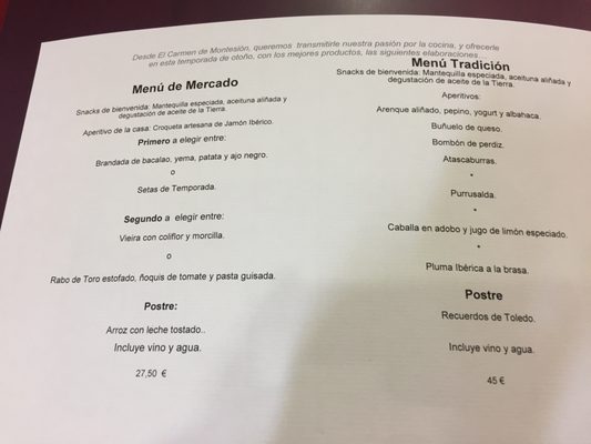 Menu photo 3 El Carmen de Montesión Toledo, TO