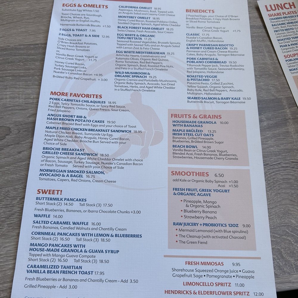 Shorehouse Kitchen - menu - Coffee & Tea Near Me - La Jolla, California Shorehouse Kitchen - menu - Coffee & Tea Near Me - La Jolla, California