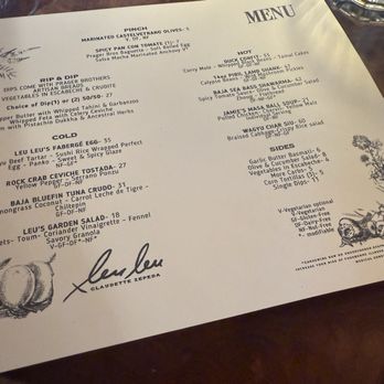 Leu Leu - Menu - Lounges Near Me - Encinitas, California