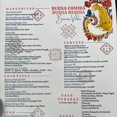 Menu photo 7 Buena Vida Cantina San Francisco, CA