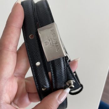 Shoeber - Beverly Hills - Prada belt fixed in 10 minutes by Shoeber! - Shoe Repair Near Me - Los Angeles, California Shoeber - Beverly Hills - Prada belt fixed in 10 minutes by Shoeber! - Shoe Repair Near Me - Los Angeles, California