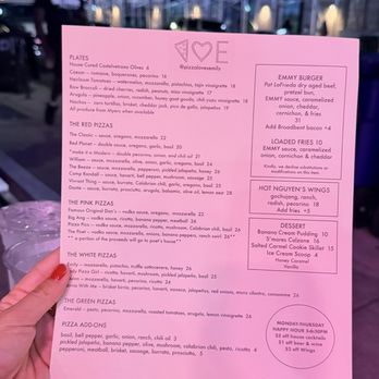 Emily - Menu - Pizza Near Me - New York, New York