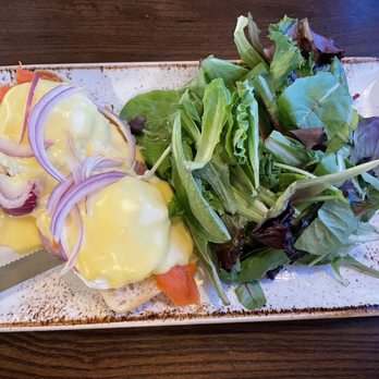 First Watch - Smoked Salmon Benedict w/ mixed greens. - Breakfast & Brunch Near Me - Alpharetta, Georgia