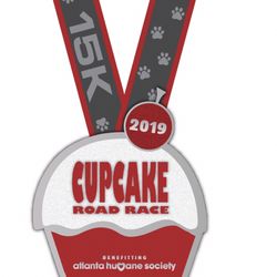 Totally Running - Cupcake Road Race 15k finisher medal.