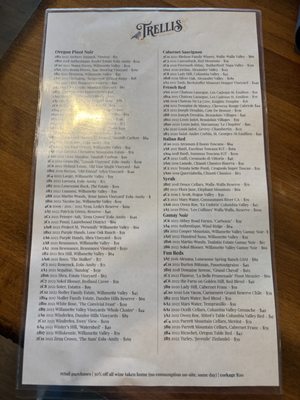 Menu photo 7 Trellis Dundee, OR