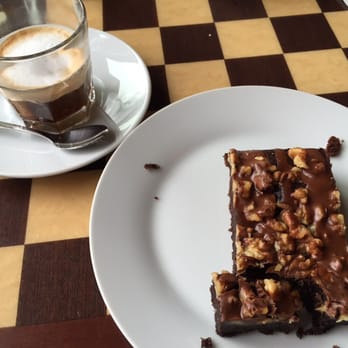 Atopia Kaffeehaus - Macchiato with walnut brownie. - Cafes Near Me - Berlin, BE Atopia Kaffeehaus - Macchiato with walnut brownie. - Cafes Near Me - Berlin, BE