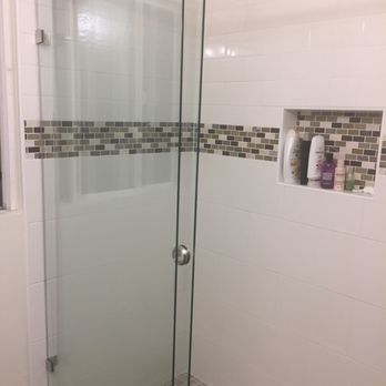 J&K Tile and Remodel - After photo! They removed my tub, tiled my amazing large shower, added a niche and beautiful shower door. - General Contractors Near Me J&K Tile and Remodel - After photo! They removed my tub, tiled my amazing large shower, added a niche and beautiful shower door. - General Contractors Near Me