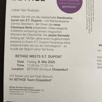 Bethge - Invitation for an Event! - Gift Shops Near Me - Dusseldorf, NW