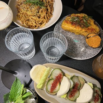 Nowhere Special Cocktail Lounge - Kimchi cornbread, chili garlic noodles, and steamed vegetarian buns. - Cocktail Bars Near Me - Indianapolis, Indiana Nowhere Special Cocktail Lounge - Kimchi cornbread, chili garlic noodles, and steamed vegetarian buns. - Cocktail Bars Near Me - Indianapolis, Indiana