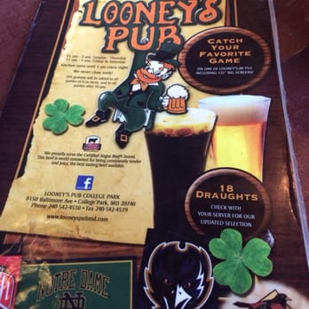 Looney's Pub - Menu - American Near Me - College Park, Maryland Looney's Pub - Menu - American Near Me - College Park, Maryland