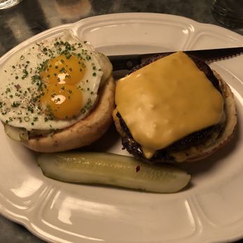 Au Cheval - Cheeseburger with egg (somehow got two yolks lol) - Bars Near Me - Chicago, Illinois