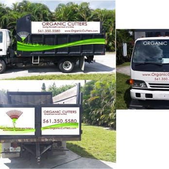 Organic Cutters - two pictures of a garbage truck - Landscaping Near Me - Delray Beach, Florida Organic Cutters - two pictures of a garbage truck - Landscaping Near Me - Delray Beach, Florida