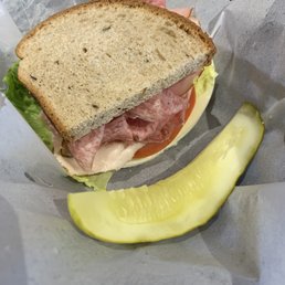 Half a Tripoli sandwich. Loaded with great meats and two slices of provolone Half a Tripoli sandwich. Loaded with great meats and two slices of provolone