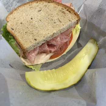 L'Chayim Delicatessen - Half a Tripoli sandwich. Loaded with great meats and two slices of provolone - Bagels Near Me - Frankfort, Michigan L'Chayim Delicatessen - Half a Tripoli sandwich. Loaded with great meats and two slices of provolone - Bagels Near Me - Frankfort, Michigan