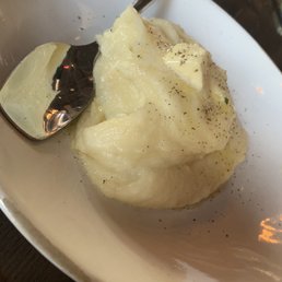 Black garlic mashed potatoes