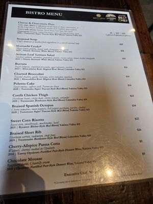 Menu photo 2 Brian Carter Cellars Woodinville, WA