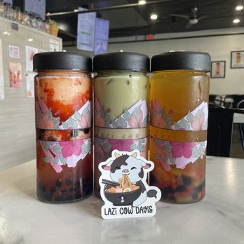 Lazi Cow - LAZI Cow Davis- 07.14.24- - chamoy grapefruit mango, strawberry matcha latte, Poggers - Desserts Near Me - Davis, California Lazi Cow - LAZI Cow Davis- 07.14.24- - chamoy grapefruit mango, strawberry matcha latte, Poggers - Desserts Near Me - Davis, California