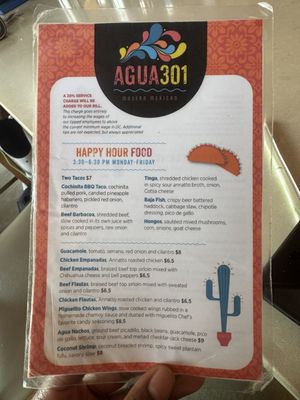 Menu photo 1 Agua 301 Washington, DC, DC