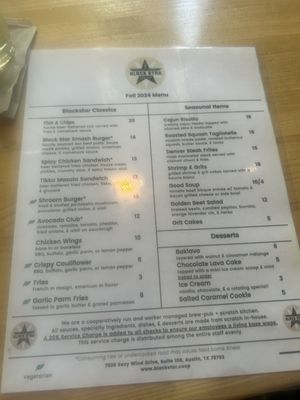 Menu photo 1 Black Star Co-op Pub & Brewery Austin, TX Menu photo 1 Black Star Co-op Pub & Brewery Austin, TX