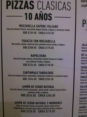 Menu photo 1 Almacen de Pizzas DOT Buenos Aires, C