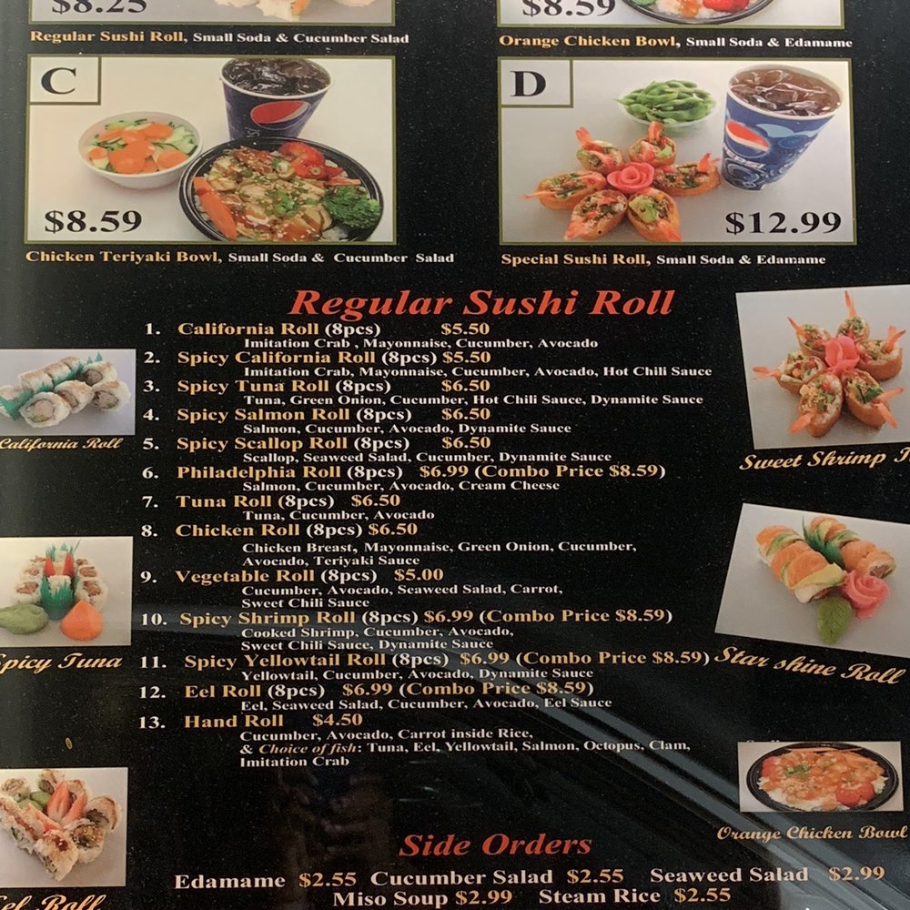 Fleurichi Express Sushi - Menu as of 10/19/18 - Sushi Bars Near Me - Clovis, California