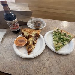 Ruggiero's Deli & Pizza - Buffalo pizza and broccoli pizza slices