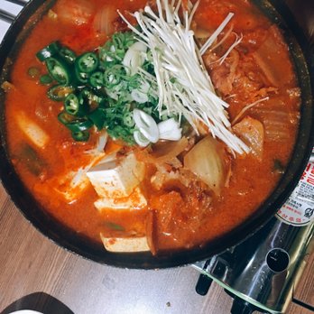 Meekak Korean BBQ Restaurant - Kimchi pot with pork belly inside - Korean Near Me - Caboolture South, QLD Meekak Korean BBQ Restaurant - Kimchi pot with pork belly inside - Korean Near Me - Caboolture South, QLD