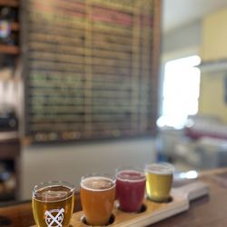 Twisted Rail Brewing Company - They offer flights of 4 taster beers for $10.