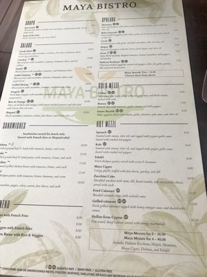 Menu photo 5 Maya Bistro Arlington, VA